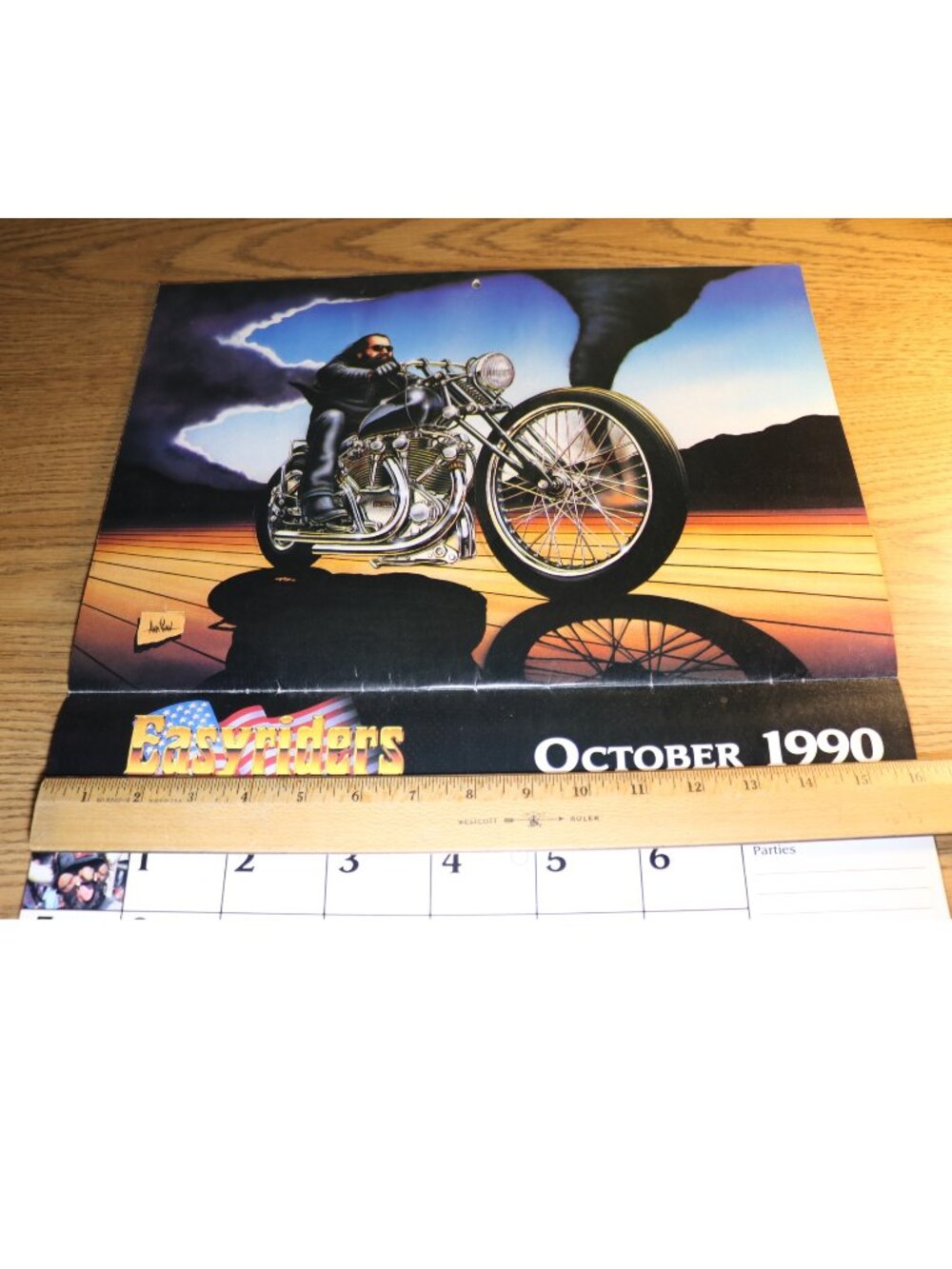 Easyriders David Mann Calendar Lot of 3 - 1988 1989 1990 Motorcycle Art Biker - Picture 10 of 13